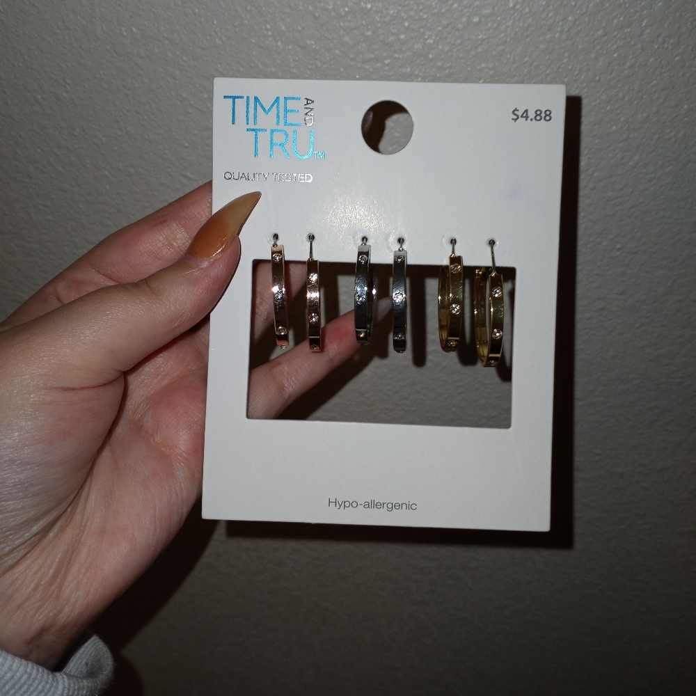 3 sets of earrings